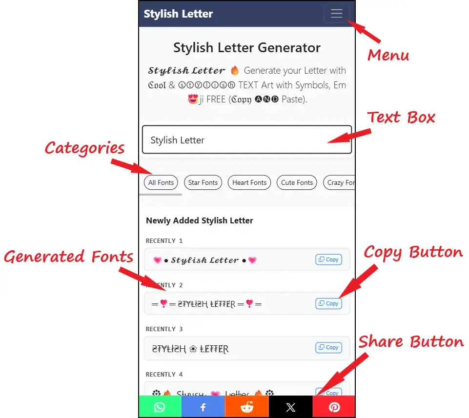 How To Use Stylish Letter